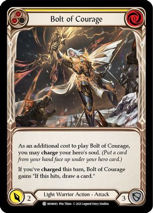 Bolt of Courage (Yellow) [MON043] 1st Edition Normal Flesh And Blood Single Flesh And Blood   