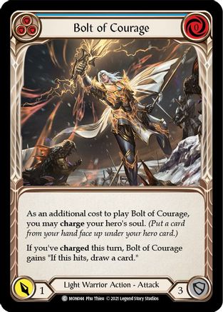 Bolt of Courage (Blue) [MON044] 1st Edition Normal Flesh And Blood Single Flesh And Blood   