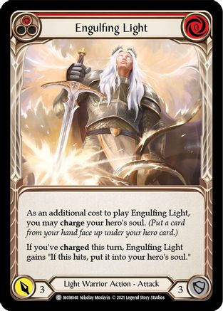 Engulfing Light (Red) (Rainbow Foil) [U-MON048-RF] Unlimited Rainbow Foil Flesh And Blood Single Flesh And Blood   
