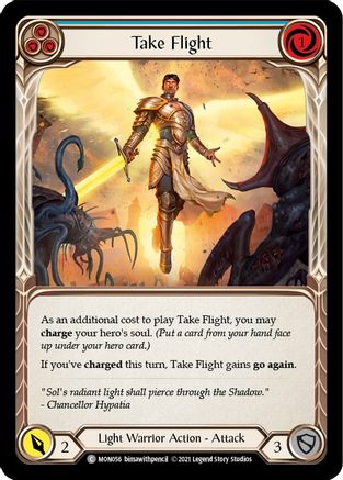 Take Flight (Blue) (Rainbow Foil) [MON056-RF] 1st Edition Rainbow Foil Flesh And Blood Single Flesh And Blood   