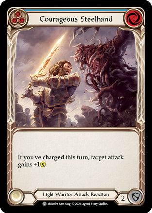 Courageous Steelhand (Blue) [MON059] 1st Edition Normal Flesh And Blood Single Flesh And Blood   