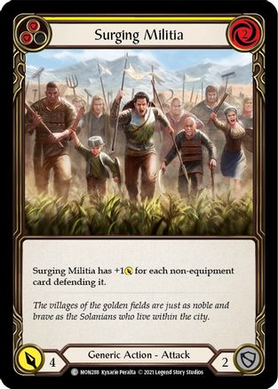 Surging Militia (Yellow) [U-MON288] Unlimited Normal Flesh And Blood Single Flesh And Blood   