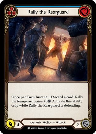 Rally the Rearguard (Blue) [U-MON283] Unlimited Normal Flesh And Blood Single Flesh And Blood   