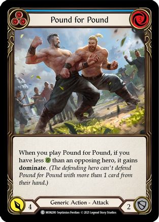 Pound for Pound (Blue) (Rainbow Foil) [U-MON280-RF] Unlimited Rainbow Foil Flesh And Blood Single Flesh And Blood   