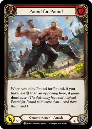 Pound for Pound (Red) [U-MON278] Unlimited Normal Flesh And Blood Single Flesh And Blood   