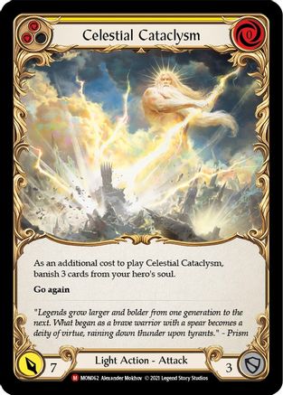 Celestial Cataclysm (Rainbow Foil) [U-MON062-RF] Unlimited Rainbow Foil Flesh And Blood Single Flesh And Blood   