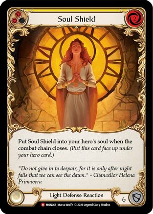 Soul Shield (Rainbow Foil) [MON063-RF] 1st Edition Rainbow Foil Flesh And Blood Single Flesh And Blood   