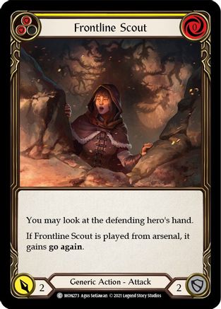 Frontline Scout (Yellow) (Rainbow Foil) [MON273-RF] 1st Edition Rainbow Foil Flesh And Blood Single Flesh And Blood   