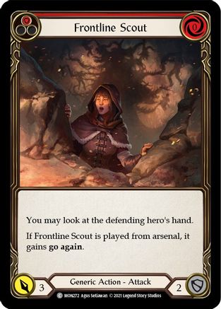 Frontline Scout (Red) (Rainbow Foil) [MON272-RF] 1st Edition Rainbow Foil Flesh And Blood Single Flesh And Blood   