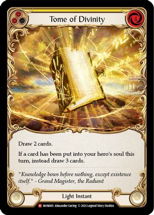 Tome of Divinity (Rainbow Foil) [U-MON065-RF] Unlimited Rainbow Foil Flesh And Blood Single Flesh And Blood   