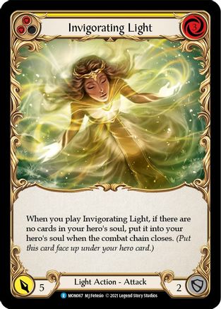 Invigorating Light (Yellow) [MON067] 1st Edition Normal Flesh And Blood Single Flesh And Blood   