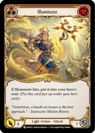 Illuminate (Red) (Rainbow Foil) [U-MON072-RF] Unlimited Rainbow Foil Flesh And Blood Single Flesh And Blood   