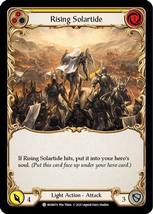 Rising Solartide (Yellow) [MON079] 1st Edition Normal Flesh And Blood Single Flesh And Blood   