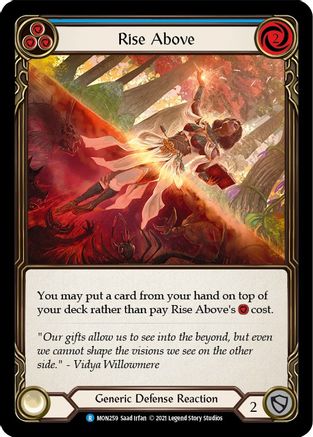 Rise Above (Blue) (Rainbow Foil) [MON259-RF] 1st Edition Rainbow Foil Flesh And Blood Single Flesh And Blood   
