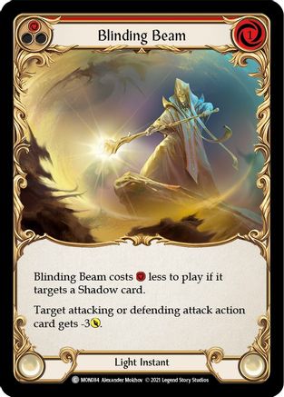 Blinding Beam (Red) (Rainbow Foil) [MON084-RF] 1st Edition Rainbow Foil Flesh And Blood Single Flesh And Blood   