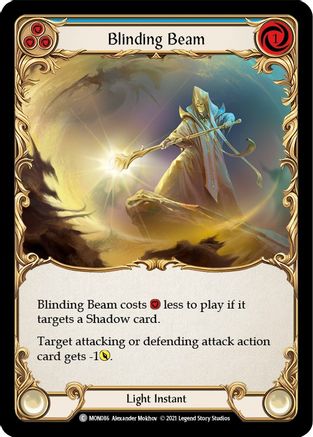 Blinding Beam (Blue) (Rainbow Foil) [MON086-RF] 1st Edition Rainbow Foil Flesh And Blood Single Flesh And Blood   