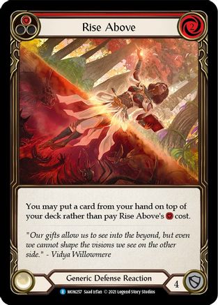 Rise Above (Red) [MON257] 1st Edition Normal Flesh And Blood Single Flesh And Blood   