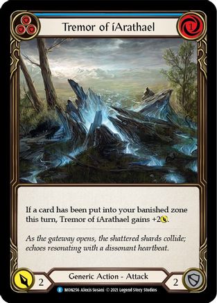 Tremor of iArathael (Blue) (Rainbow Foil) [MON256-RF] 1st Edition Rainbow Foil Flesh And Blood Single Flesh And Blood   