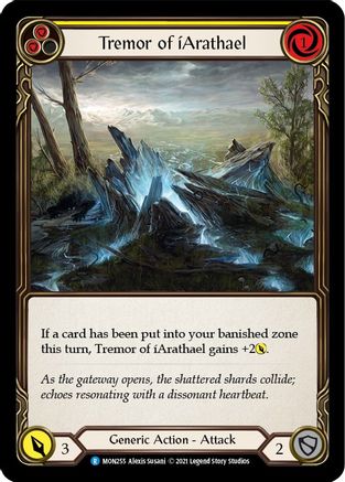 Tremor of iArathael (Yellow) [MON255] 1st Edition Normal Flesh And Blood Single Flesh And Blood   