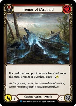 Tremor of iArathael (Red) [MON254] 1st Edition Normal Flesh And Blood Single Flesh And Blood   