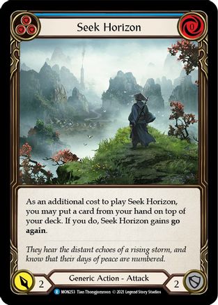 Seek Horizon (Blue) (Rainbow Foil) [MON253-RF] 1st Edition Rainbow Foil Flesh And Blood Single Flesh And Blood   