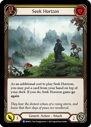 Seek Horizon (Yellow) (Rainbow Foil) [U-MON252-RF] Unlimited Rainbow Foil Flesh And Blood Single Flesh And Blood   