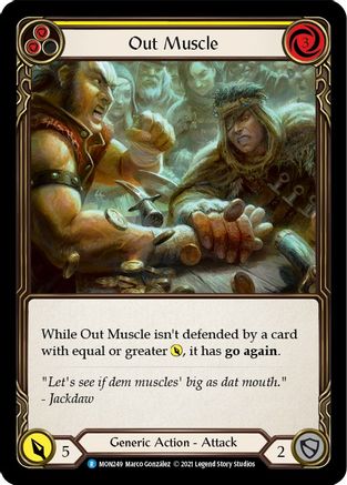 Out Muscle (Yellow) [MON249] 1st Edition Normal Flesh And Blood Single Flesh And Blood   