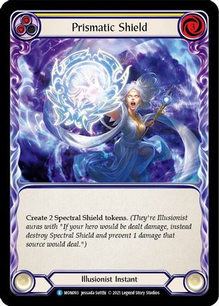 Prismatic Shield (Yellow) (Rainbow Foil) [MON093-RF] 1st Edition Rainbow Foil Flesh And Blood Single Flesh And Blood   