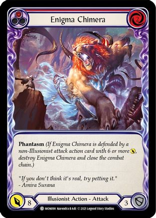 Enigma Chimera (Red) (Rainbow Foil) [U-MON098-RF] Unlimited Rainbow Foil Flesh And Blood Single Flesh And Blood   