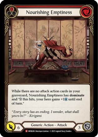 Nourishing Emptiness (Rainbow Foil) [MON246-RF] 1st Edition Rainbow Foil Flesh And Blood Single Flesh And Blood   