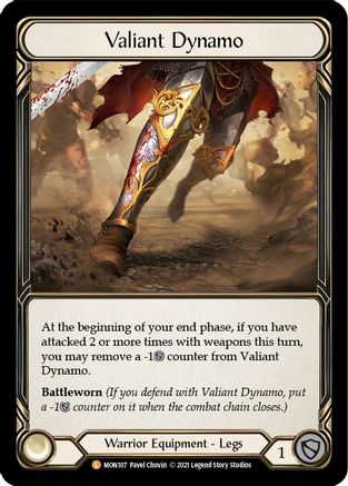 Valiant Dynamo (Cold Foil) [MON107-CF] 1st Edition Cold Foil Flesh And Blood Single Flesh And Blood   