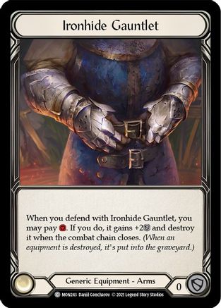Ironhide Gauntlet [MON243] 1st Edition Normal Flesh And Blood Single Flesh And Blood   