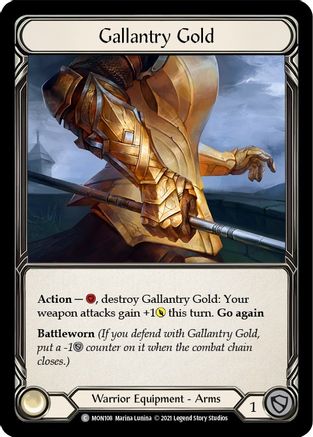 Gallantry Gold (Rainbow Foil) [U-MON108-RF] Unlimited Rainbow Foil Flesh And Blood Single Flesh And Blood   
