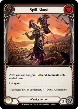 Spill Blood (Rainbow Foil) [U-MON109-RF] Unlimited Rainbow Foil Flesh And Blood Single Flesh And Blood   