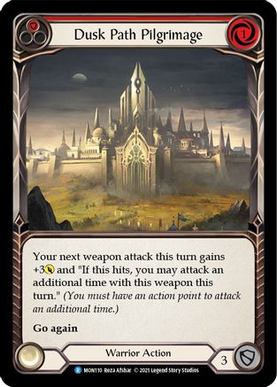 Dusk Path Pilgrimage (Red) (Rainbow Foil) [MON110-RF] 1st Edition Rainbow Foil Flesh And Blood Single Flesh And Blood   