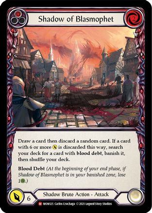 Shadow of Blasmophet (Rainbow Foil) [MON125-RF] 1st Edition Rainbow Foil Flesh And Blood Single Flesh And Blood   