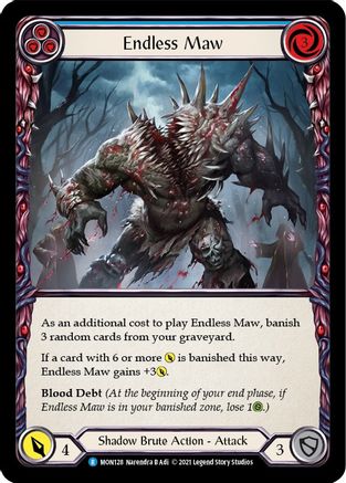 Endless Maw (Blue) (Rainbow Foil) [U-MON128-RF] Unlimited Rainbow Foil Flesh And Blood Single Flesh And Blood   