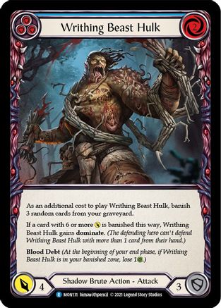 Writhing Beast Hulk (Blue) [U-MON131] Unlimited Normal Flesh And Blood Single Flesh And Blood   