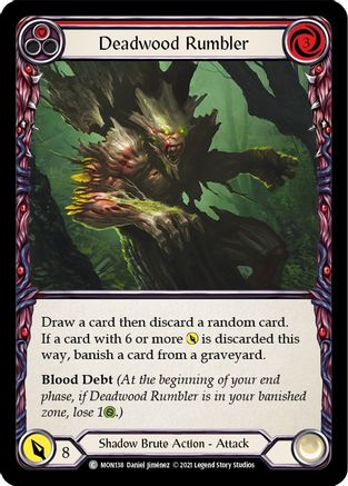 Deadwood Rumbler (Red) [U-MON138] Unlimited Normal Flesh And Blood Single Flesh And Blood   