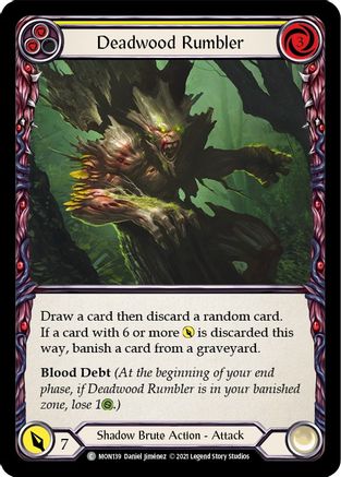 Deadwood Rumbler (Yellow) [MON139] 1st Edition Normal Flesh And Blood Single Flesh And Blood   