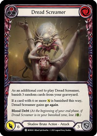 Dread Screamer (Red) (Rainbow Foil) [MON141-RF] 1st Edition Rainbow Foil Flesh And Blood Single Flesh And Blood   