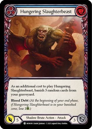 Hungering Slaughterbeast (Blue) (Rainbow Foil) [MON149-RF] 1st Edition Rainbow Foil Flesh And Blood Single Flesh And Blood   