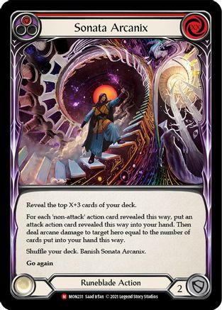 Sonata Arcanix (Rainbow Foil) [MON231-RF] 1st Edition Rainbow Foil Flesh And Blood Single Flesh And Blood   