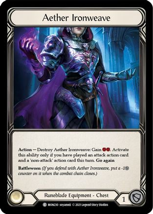 Aether Ironweave [MON230] 1st Edition Normal Flesh And Blood Single Flesh And Blood   