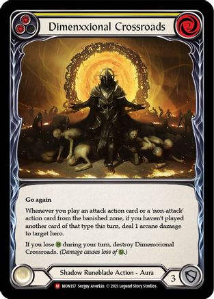 Dimenxxional Crossroads (Rainbow Foil) [MON157-RF] 1st Edition Rainbow Foil Flesh And Blood Single Flesh And Blood   