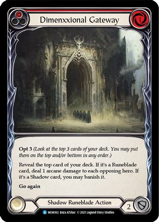 Dimenxxional Gateway (Red) [MON162] 1st Edition Normal Flesh And Blood Single Flesh And Blood   