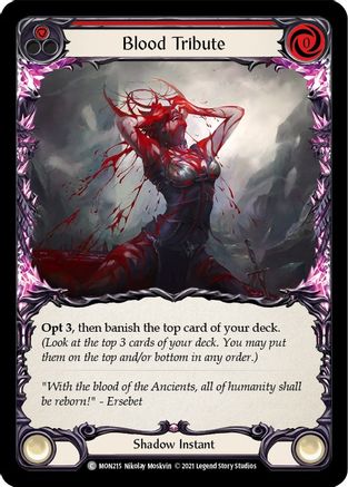 Blood Tribute (Red) [U-MON215] Unlimited Normal Flesh And Blood Single Flesh And Blood   