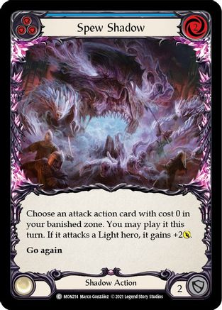 Spew Shadow (Blue) [MON214] 1st Edition Normal Flesh And Blood Single Flesh And Blood   