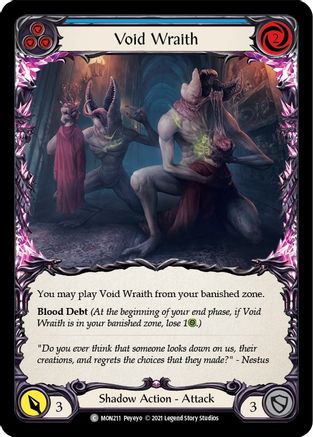 Void Wraith (Blue) (Rainbow Foil) [MON211-RF] 1st Edition Rainbow Foil Flesh And Blood Single Flesh And Blood   