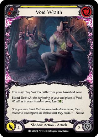 Void Wraith (Yellow) [MON210] 1st Edition Normal Flesh And Blood Single Flesh And Blood   